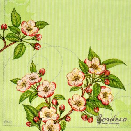 Serwetka do decoupage MAKI kwiaty jabloni 33x33cm